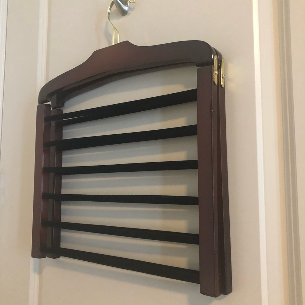 TWO Wooden 6-tier hinged hangars